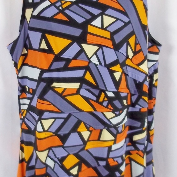 Kalijati Stained Glass Print Sleeveless Dress Lrg - Picture 5 of 6